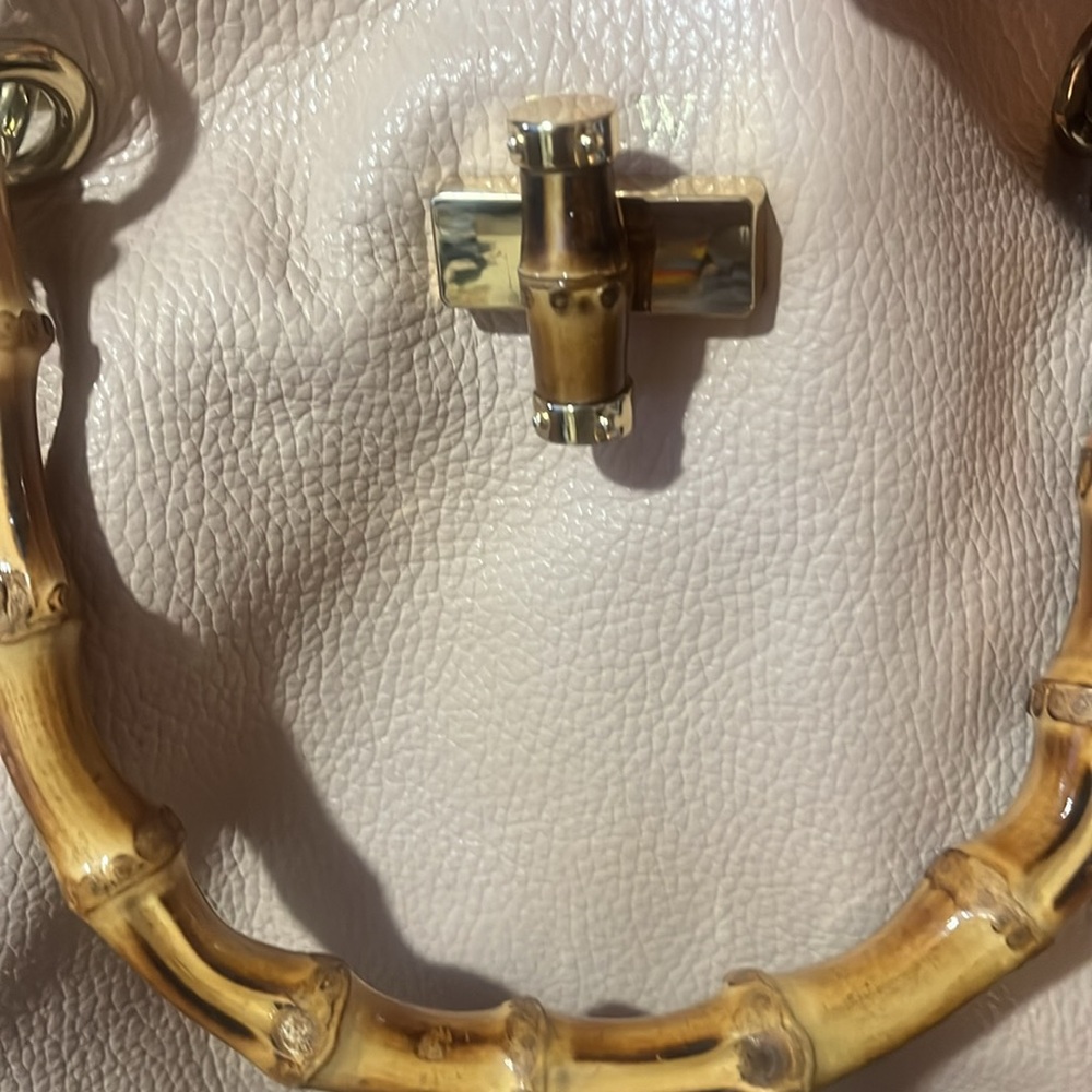 Mark & Graham Cream Satchel with Bamboo Handles - Picture 3 of 16